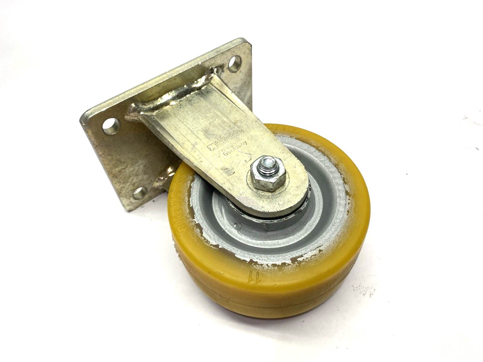 N/A | Blickle Heavy Duty Welded Steel Fixed Caster 125mm Wheel Dia. x 50mm Wheel Width - Used - Maverick Industrial Sales