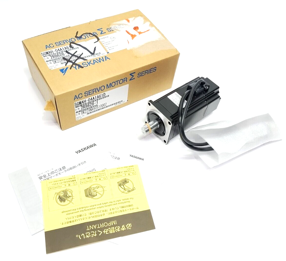 Yaskawa SGMAH-04A1A61D Servo Motor 1.27Nm 3000rpm, 400W 200V 2.8A - New – Open box - Maverick Industrial Sales