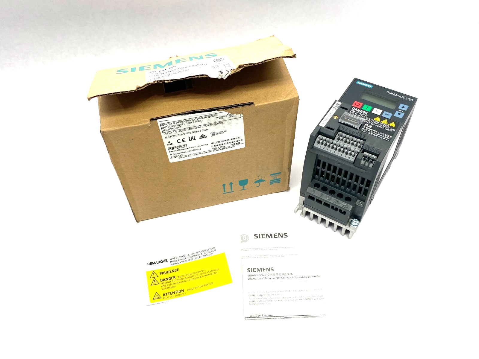 Siemens 6SL3210-5BB13-7BV1 SINAMICS V20 Converter Drive 0.37kW 1AC 230V - Maverick Industrial Sales