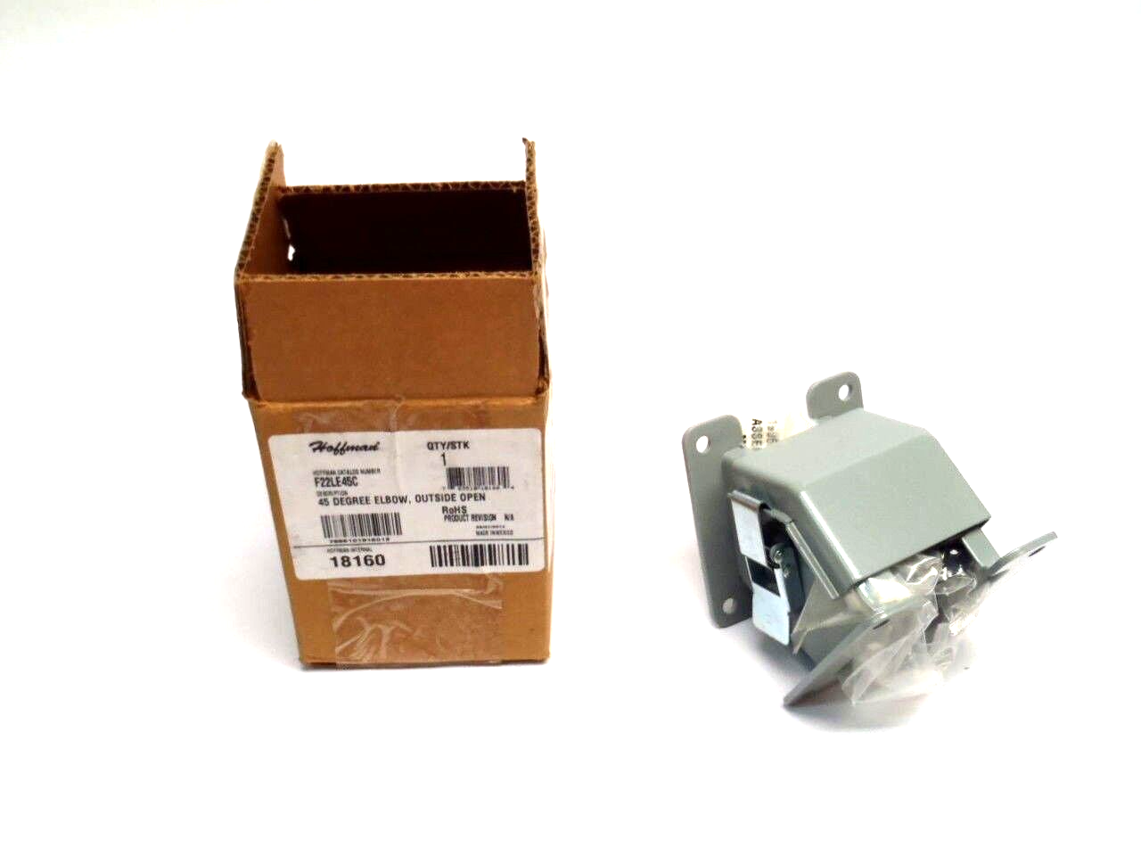 Hoffman F22LE45C Wireway Steel 45 Degree Elbow Outside Open 2.50" x 2.50" Inch - New – Open box - Maverick Industrial Sales