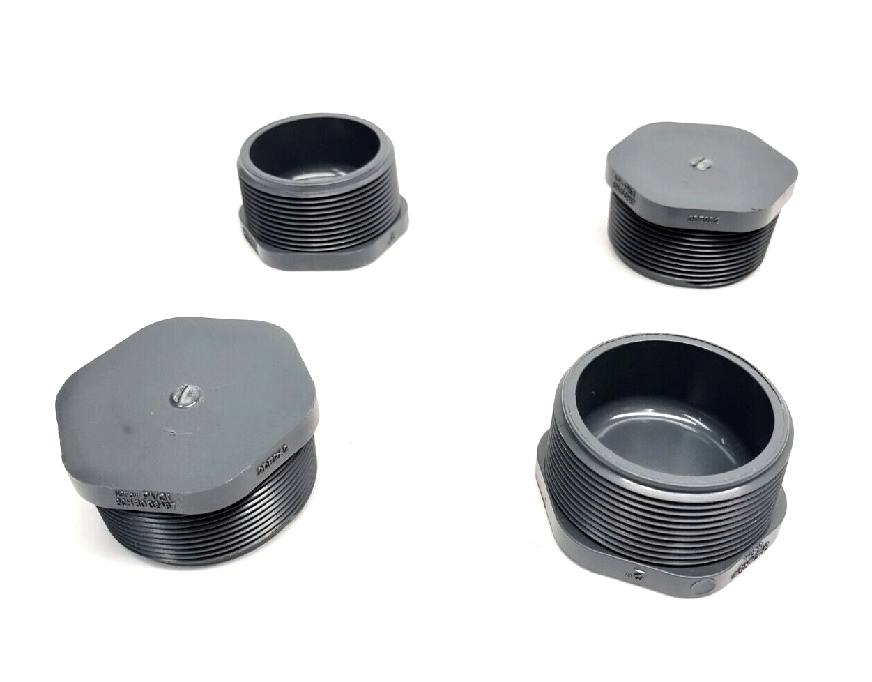 850-020 | Spears Schedule 80 PVCI Threaded 2" Plug LOT OF 4 - New – Open box - Maverick Industrial Sales