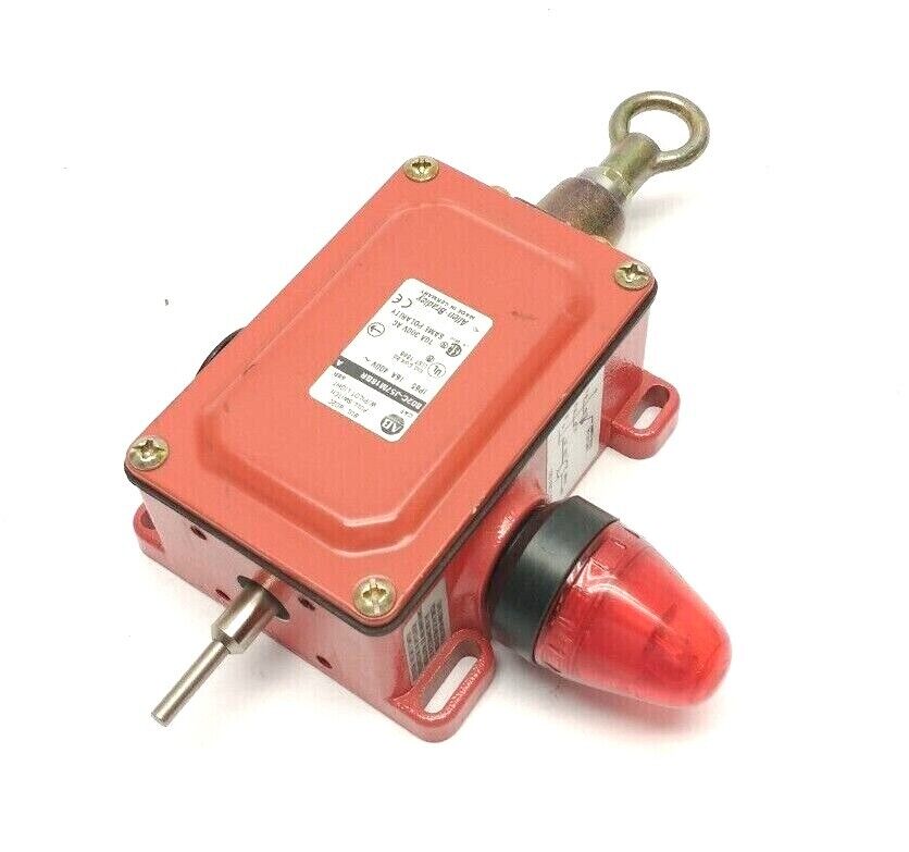 802C-J57M18BR | Allen Bradley Ser. A Cable Pull Switch MISSING RESET BUTTON - Used - Maverick Industrial Sales