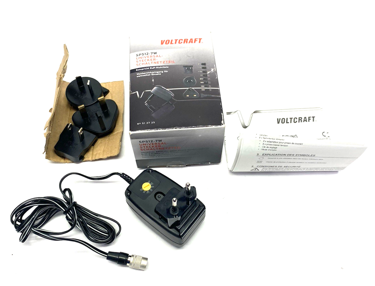 Voltcraft SPS12-7W Universal Power Supply Adapter hirose 6-Pin Female - Maverick Industrial Sales