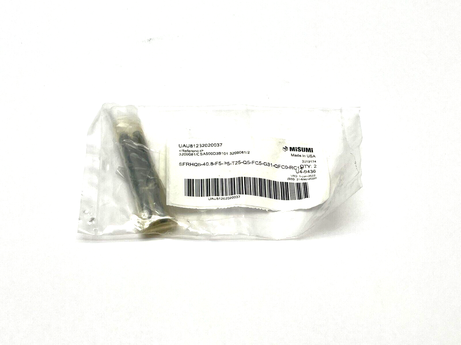 MiSUMi SFRHQ8-40.8-F5-P5-T25-Q5-FC5-G31-QFC0-RC14 Rotary Shaft LOT OF 2 - Maverick Industrial Sales