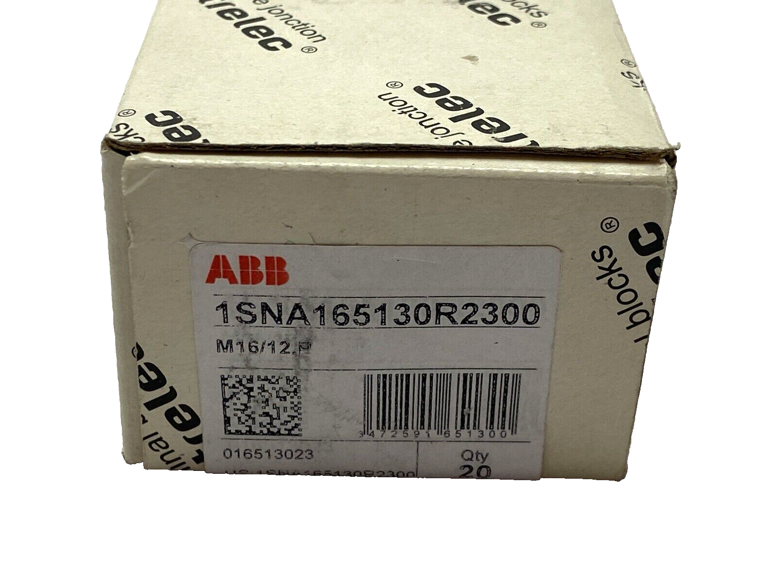 1SNA165130R2300, M16/12.P | ABB 1SNA165130R2300 Terminal Block M16/12.P BOX OF 18 - New Other - Maverick Industrial Sales