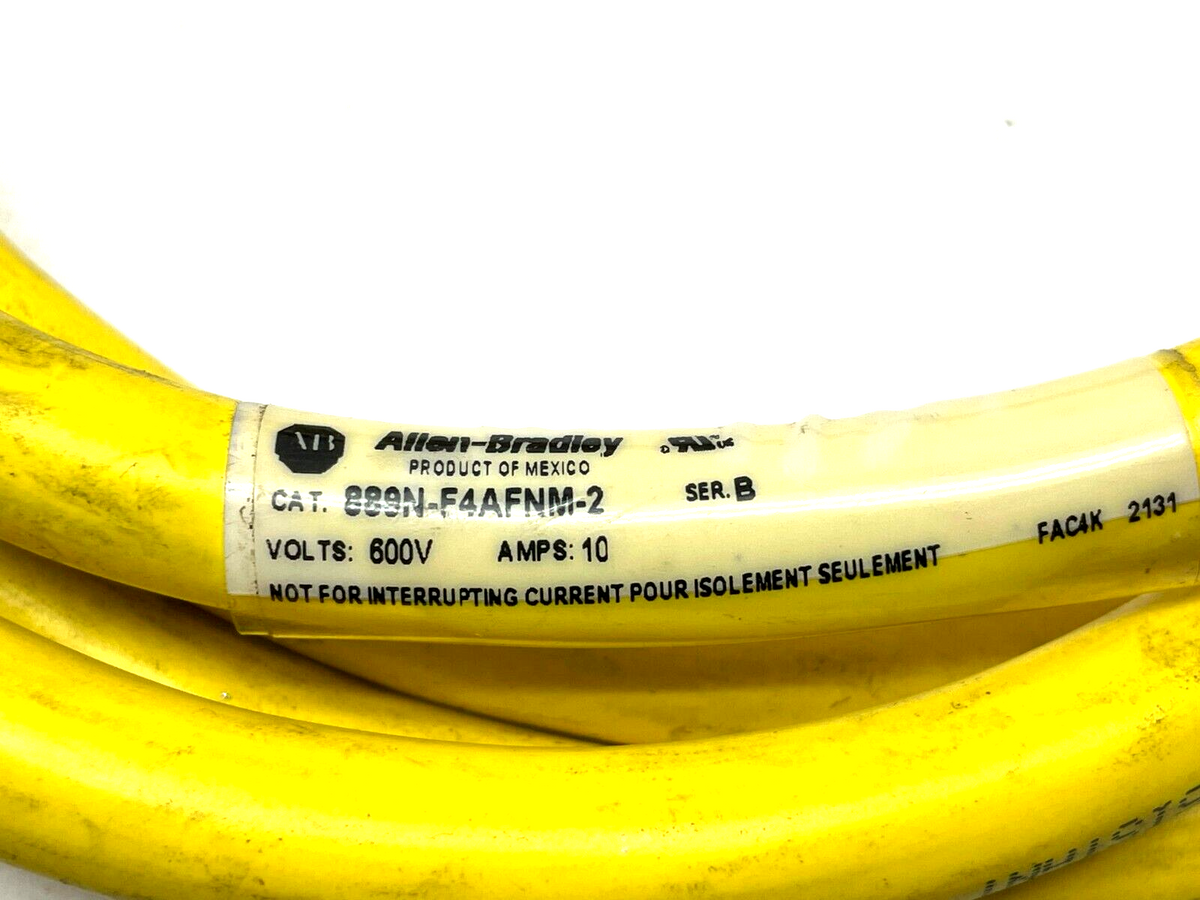 889N-F4AFNM-2 | Allen Bradley Ser. B Cordset 2m Length - Used - Maverick Industrial Sales