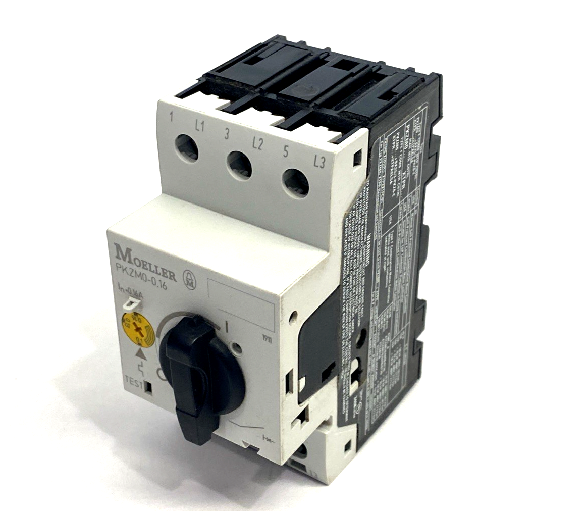 Moeller PKZM0-0.16 Manual Motor Protector Circuit Breaker 0.10A-0.16A PKZM0-0,16 - Maverick Industrial Sales