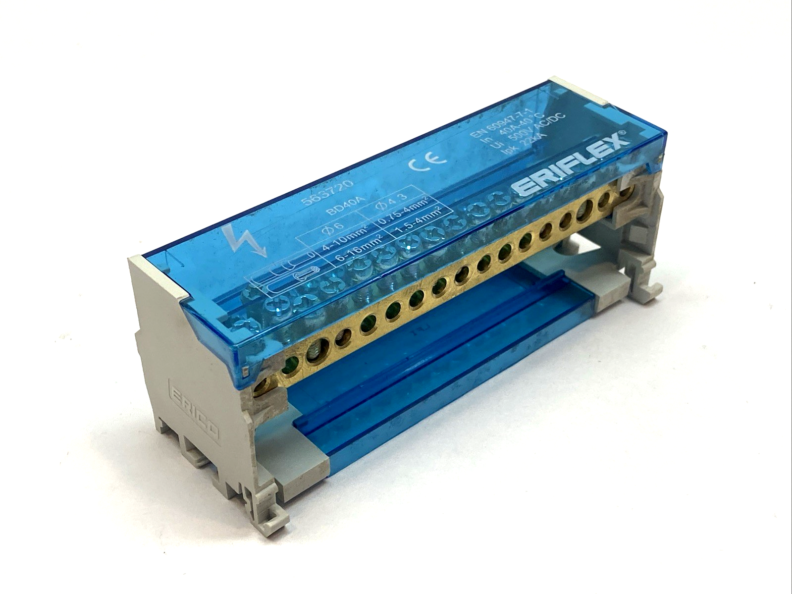 563720 | nVent ERIFLEX BD-40A Two Pole Distribution Block 40A 500V - Used - Maverick Industrial Sales