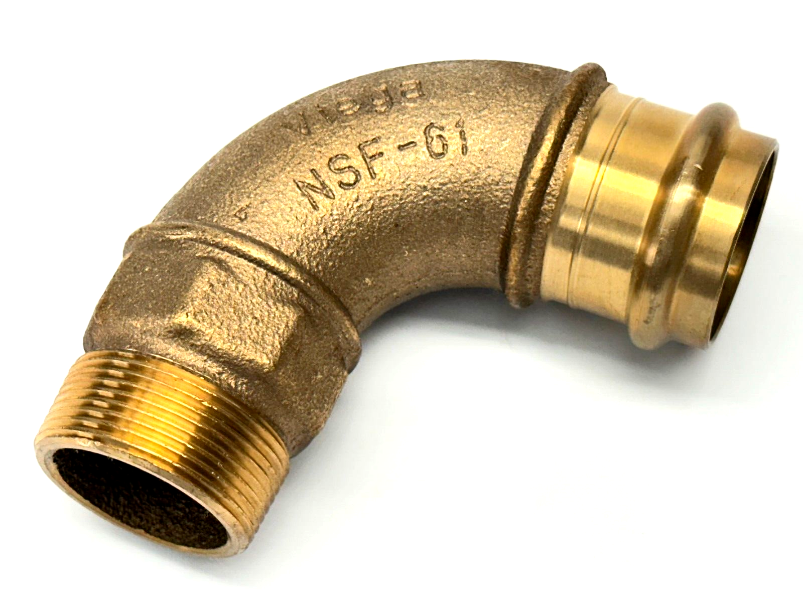 Viega 77522 ProPress 1-1/2" x 1-1/2" MNPT CXM 90 Degree Elbow Bronze - Maverick Industrial Sales