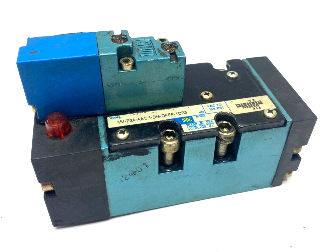 MAC Valves MV-P2A-AADB-DM-DFFP-1DR9 Solenoid Valve VAC to 150psi - Used - Maverick Industrial Sales