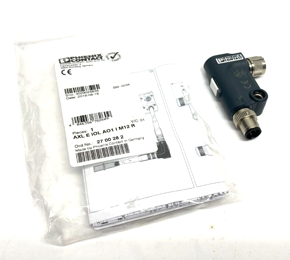 Phoenix Contact AXL E IOL AO1 I M12 R Axioline IO Link Analog Converter 2700282 - New – Open box - Maverick Industrial Sales