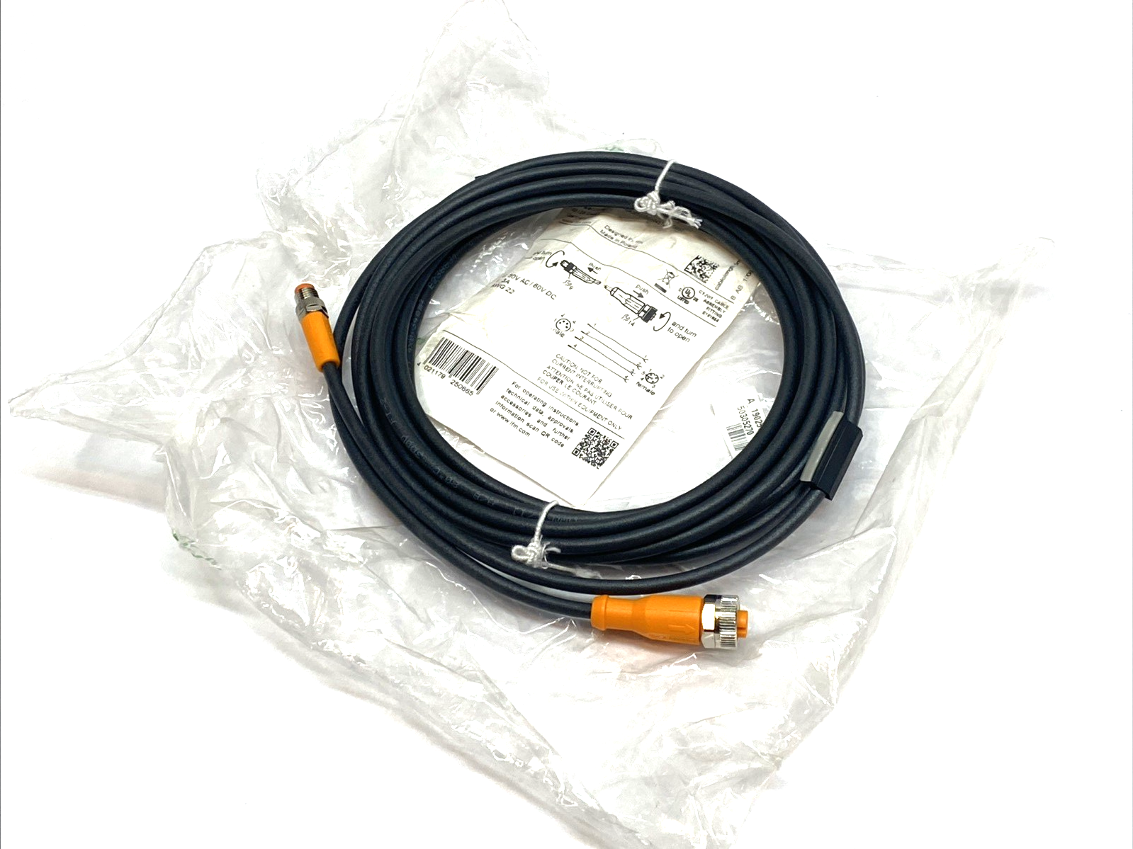 IFM VDOGH040MSS0005H04STGF040MSS M12 Sensor Cable Female Shielded 5m EVC299 - Maverick Industrial Sales