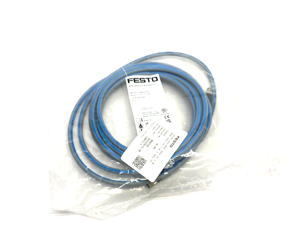 Festo NEBC-D8G4-ES-5-N-S-D8G4-ET Double Ended Connection Cable 8065129 - Maverick Industrial Sales