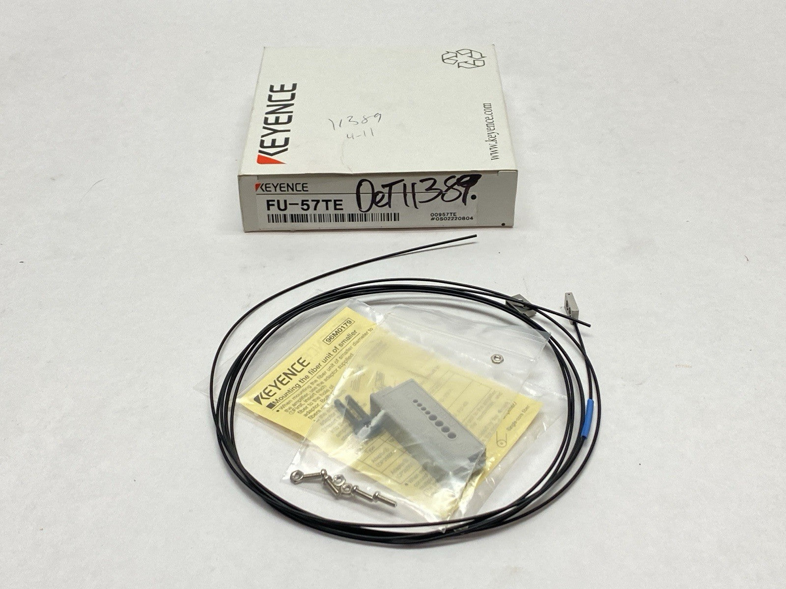 Keyence FU-57TE Digital Fiber Optic Sensor Fiber Unit Thrubeam Type - Maverick Industrial Sales