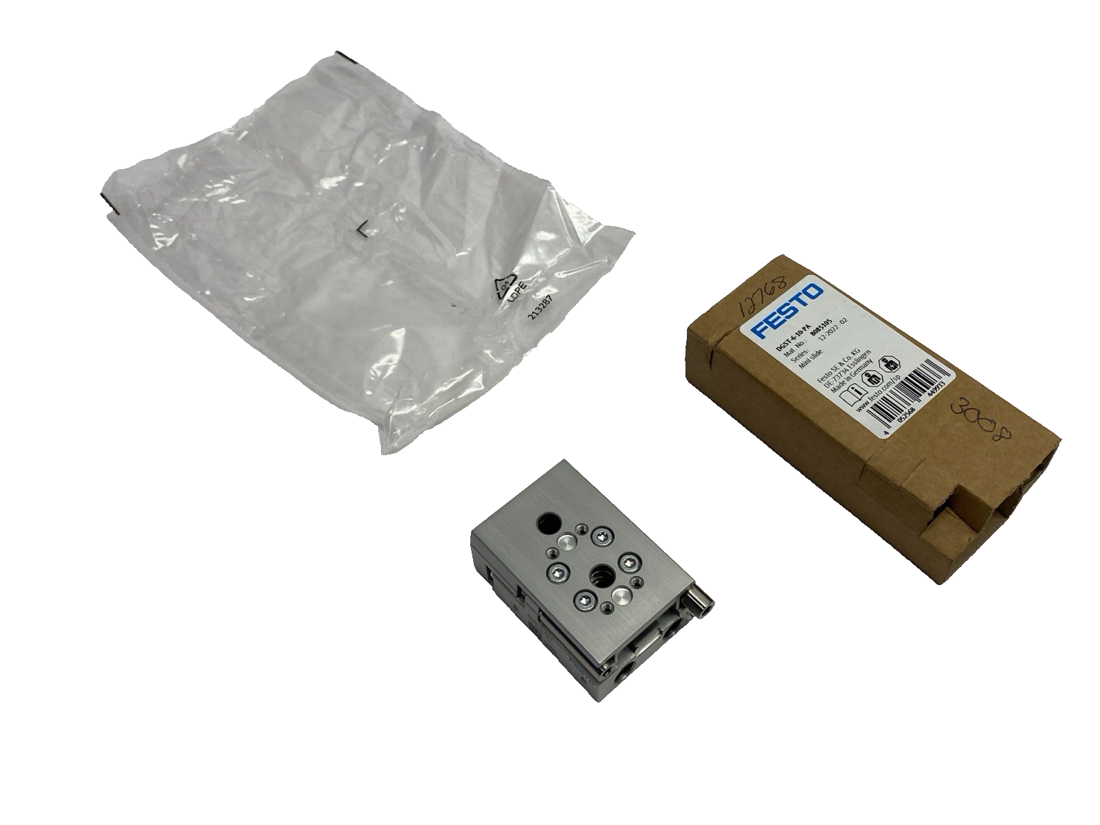 Festo DGST-6-10-PA Pneumatic Mini Slide Actuator 6mm Bore 10mm Stroke 8085105 - Maverick Industrial Sales