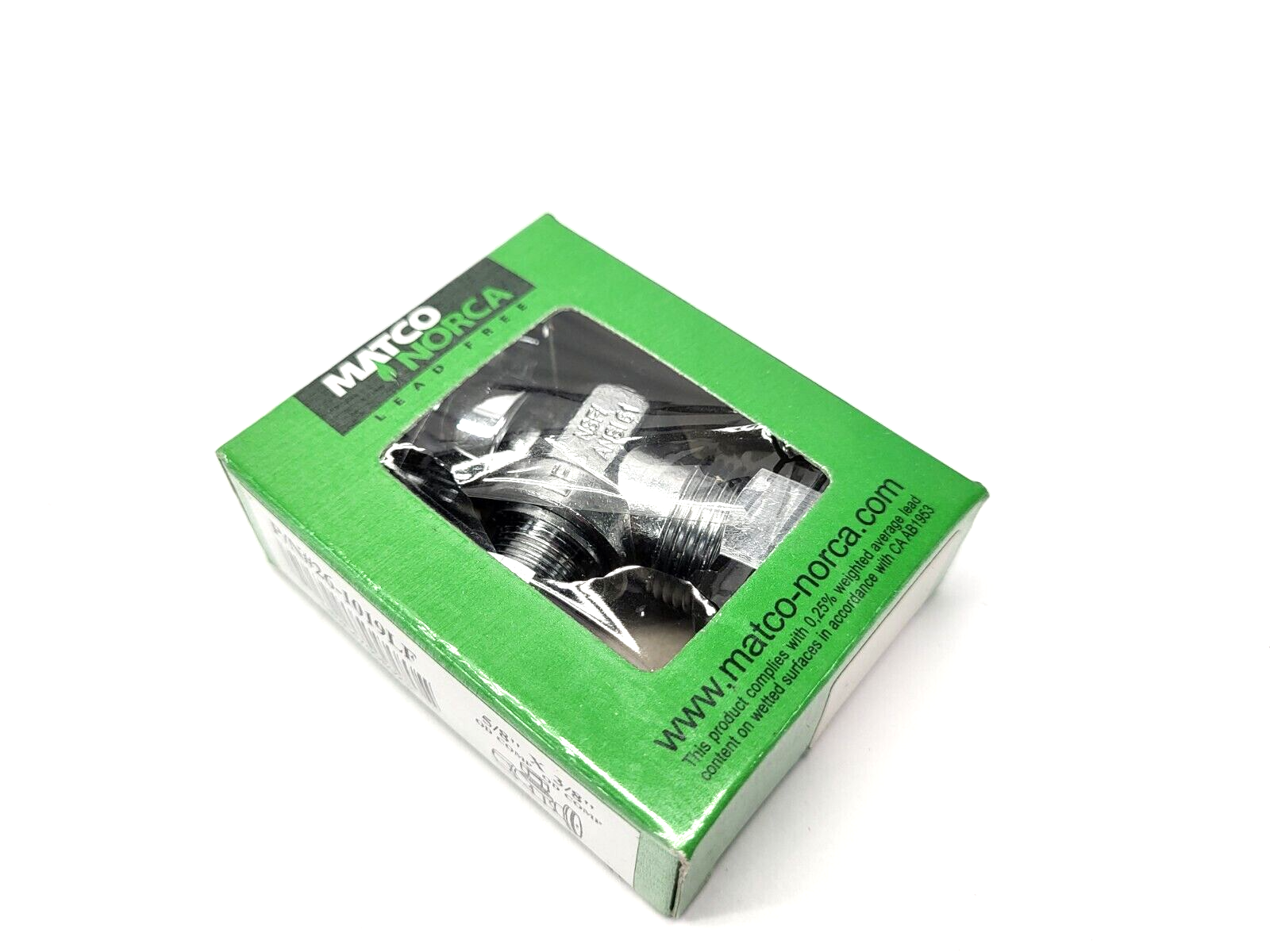 26-1019LF | Matco Norca Chrome Plate Supply Stop 1/4 Turn Ball Type 5/8" x 3/8" - New - Maverick Industrial Sales