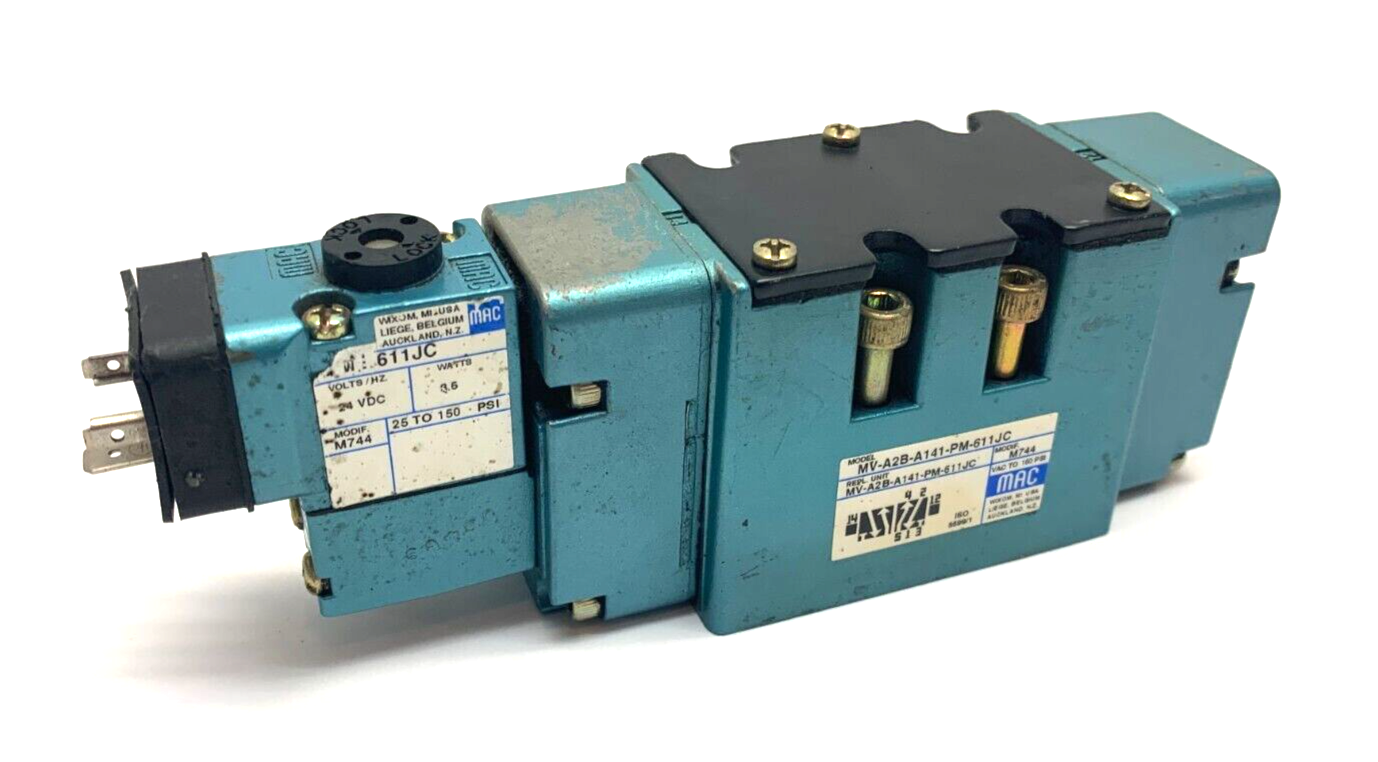 MV-A2B-A141-PM-611JC | MAC Valves PME-611JC & Solenoid Valve Assembly - Used - Maverick Industrial Sales