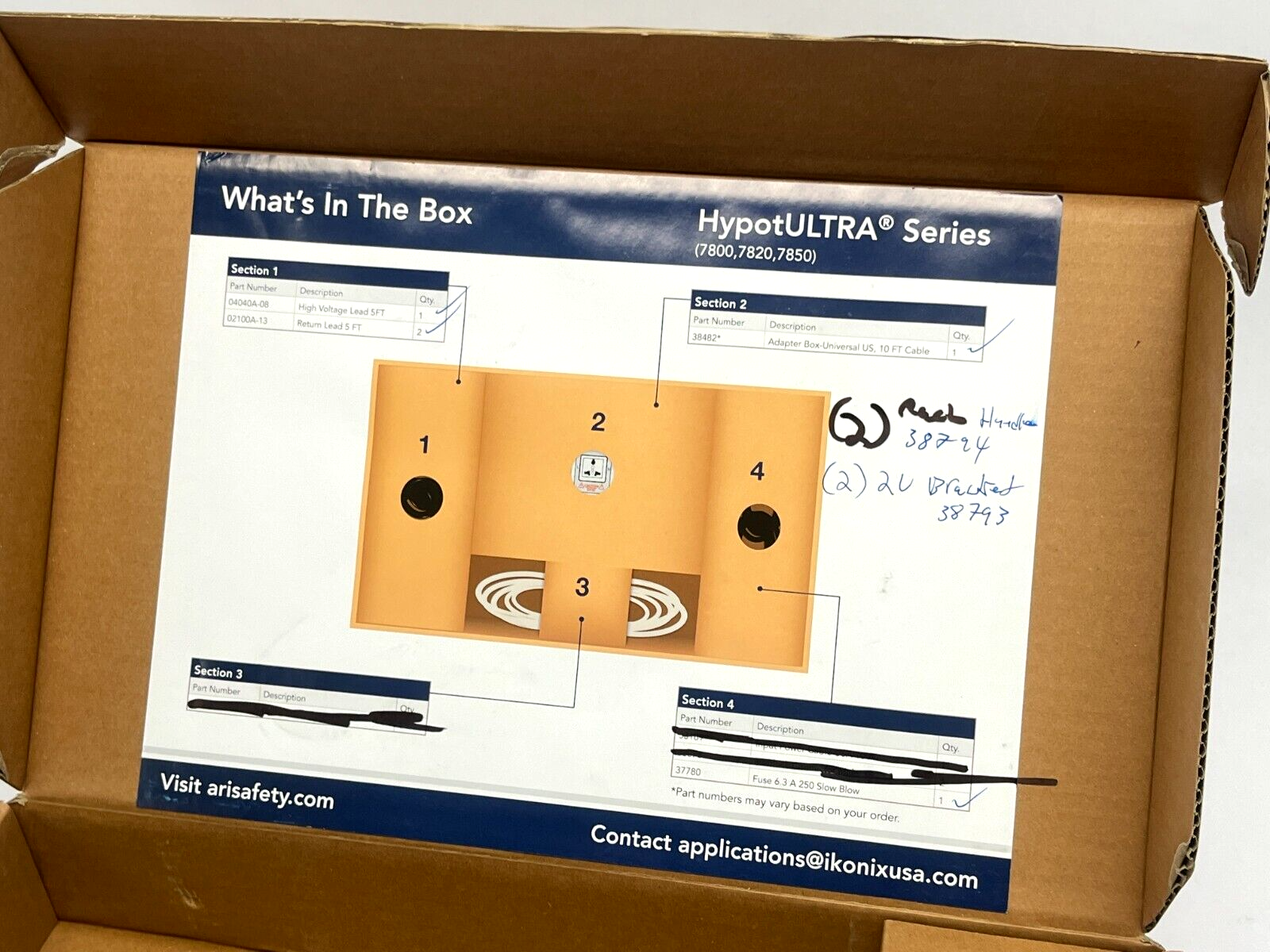 Associated Research HypotUltra 38482 Adapter Box Universal 10Ft INCOMPLETE SET - Maverick Industrial Sales