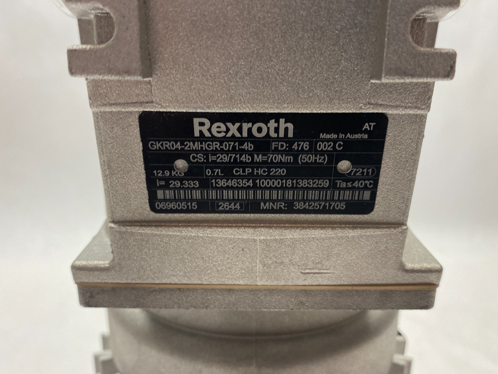 Bosch Rexroth 3842571705 Gearmotor i=29.333 GKR04-2MHGR-071-4b, CS: i=29/714b - Maverick Industrial Sales