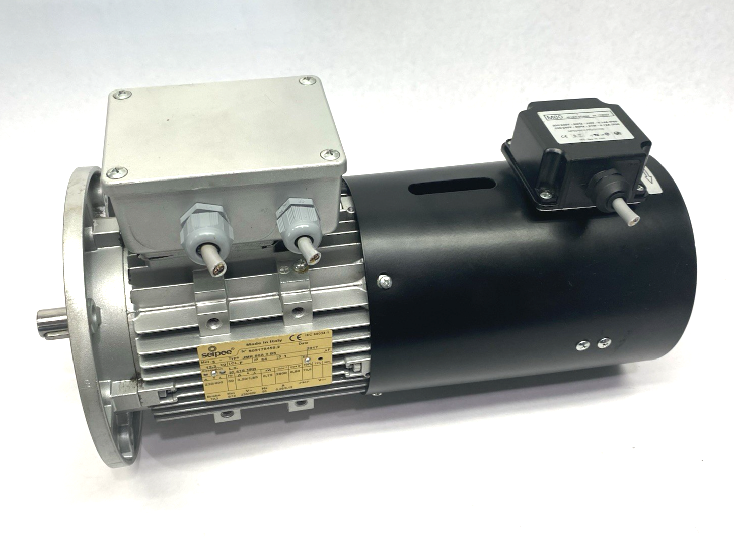 Seipee JMK 80A 2 B5 Self-Braking Motor 3-Phase IP54, TA3 Brake - Maverick Industrial Sales