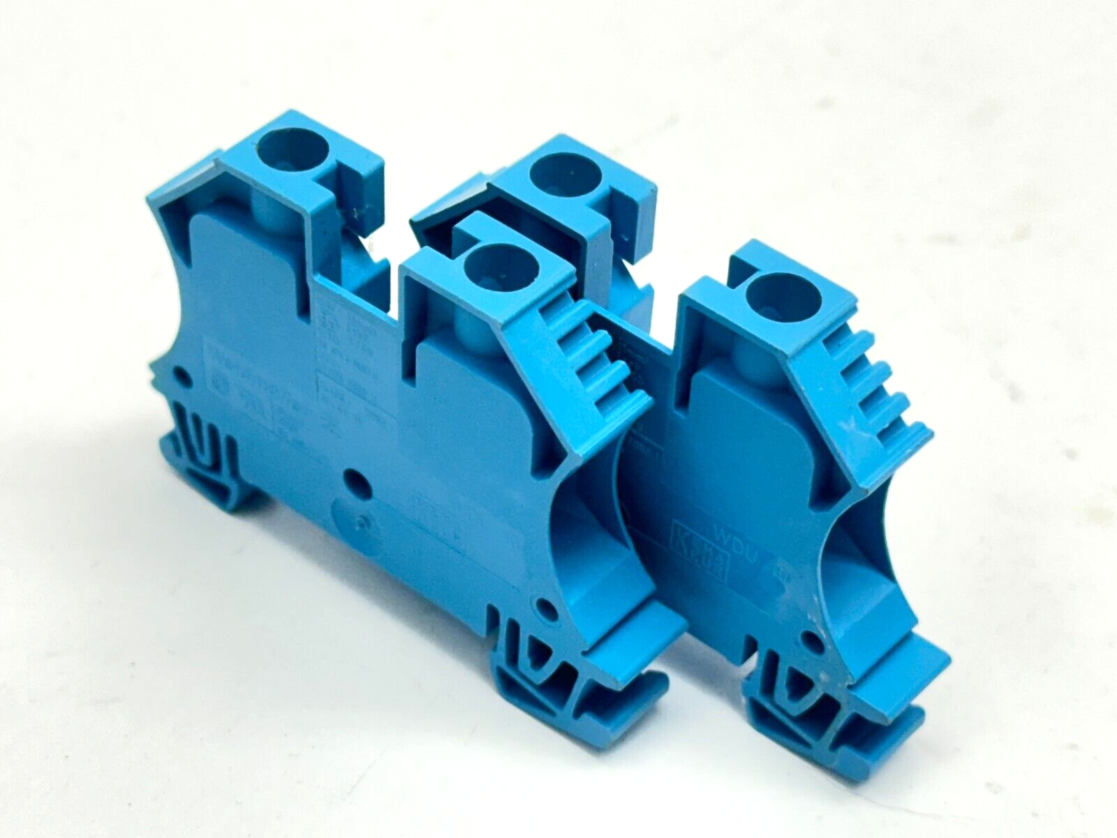 Weidmuller 1020380000 WDU 10 BL Terminal Block 57A 1000V LOT OF 2 - Used - Maverick Industrial Sales