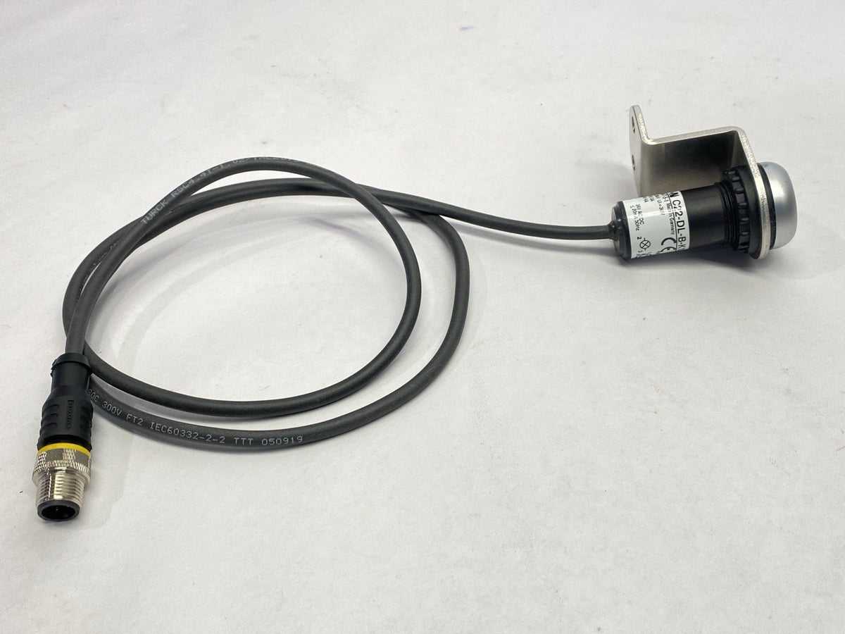 C22-DL-B-K10-24-P5 | Eaton Compact 22.5mm Pushbutton Blue Male M12 4-Pin - Used - Maverick Industrial Sales