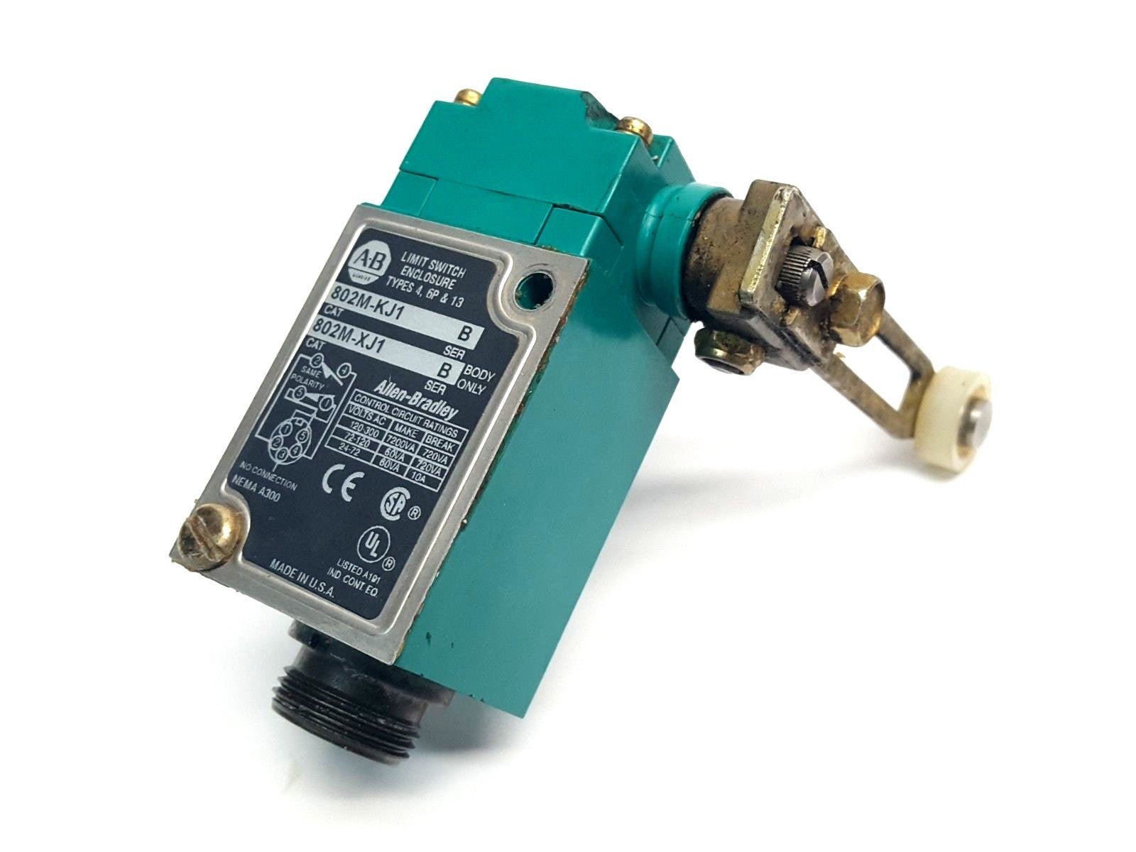 802M-KJ1 | Allen Bradley Series Limit Switch w/ Lever - Used - Maverick Industrial Sales