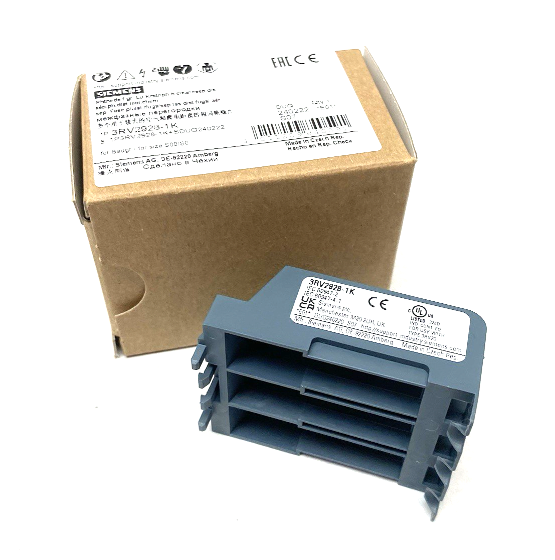 3RV2928-1K | Siemens Type E Phase Barrier for Size S00/S0 - New Other - Maverick Industrial Sales