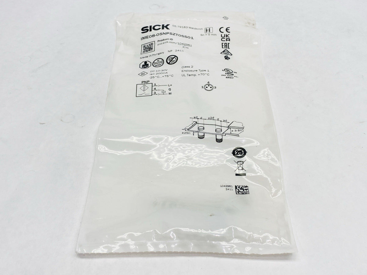 Sick IME08-05NPSZT0SS01 Inductive Proximity Sensor 1042961 - Maverick Industrial Sales