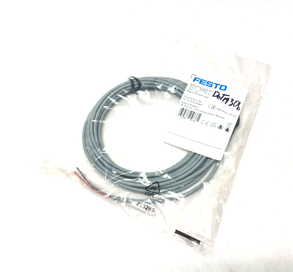Festo NEBV-H1G2-P-5-N-LE2 Plug Socket Connection Cable 566661 - Maverick Industrial Sales