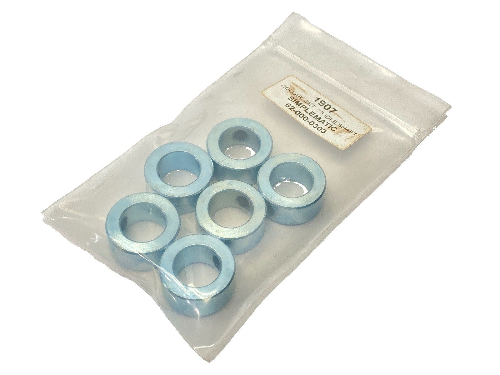 62-000-0303 | Simplimatic Shaft Collar Set 0.75" Idle Shaft LOT OF 6- New – Open box - Maverick Industrial Sales