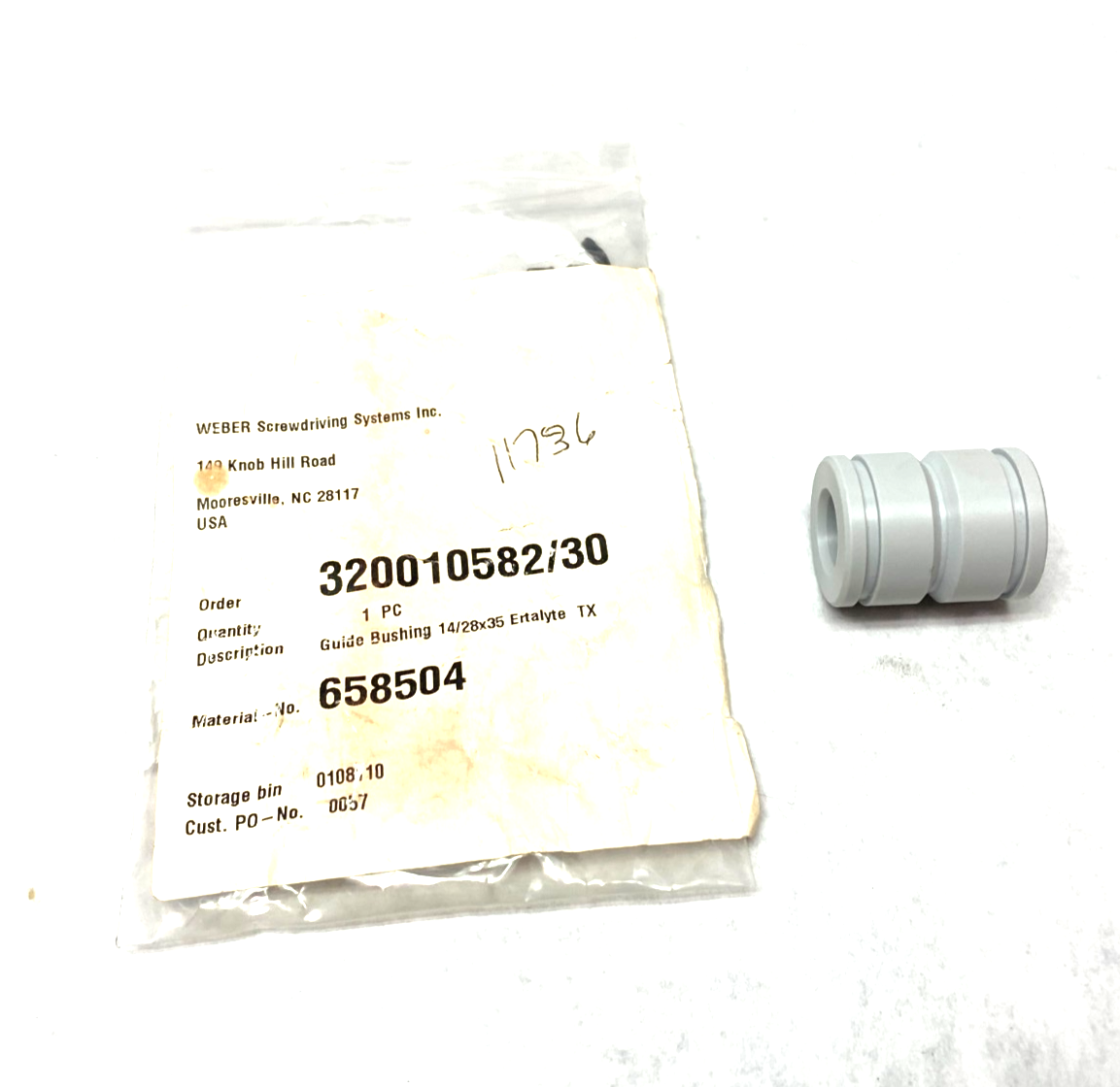 658504 | Weber Linear Guide Bushing 14/28x35 Ertalyte - New Other - Maverick Industrial Sales
