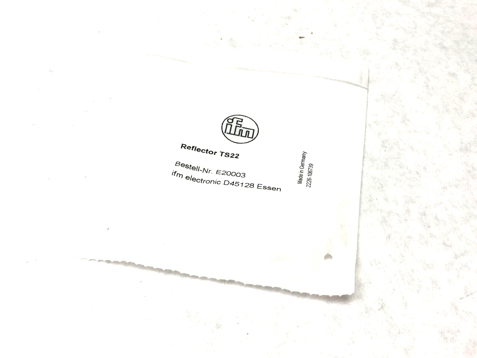 Ifm E20003 Round Reflector for Retro-Reflective Sensors TS-22 - New - Maverick Industrial Sales