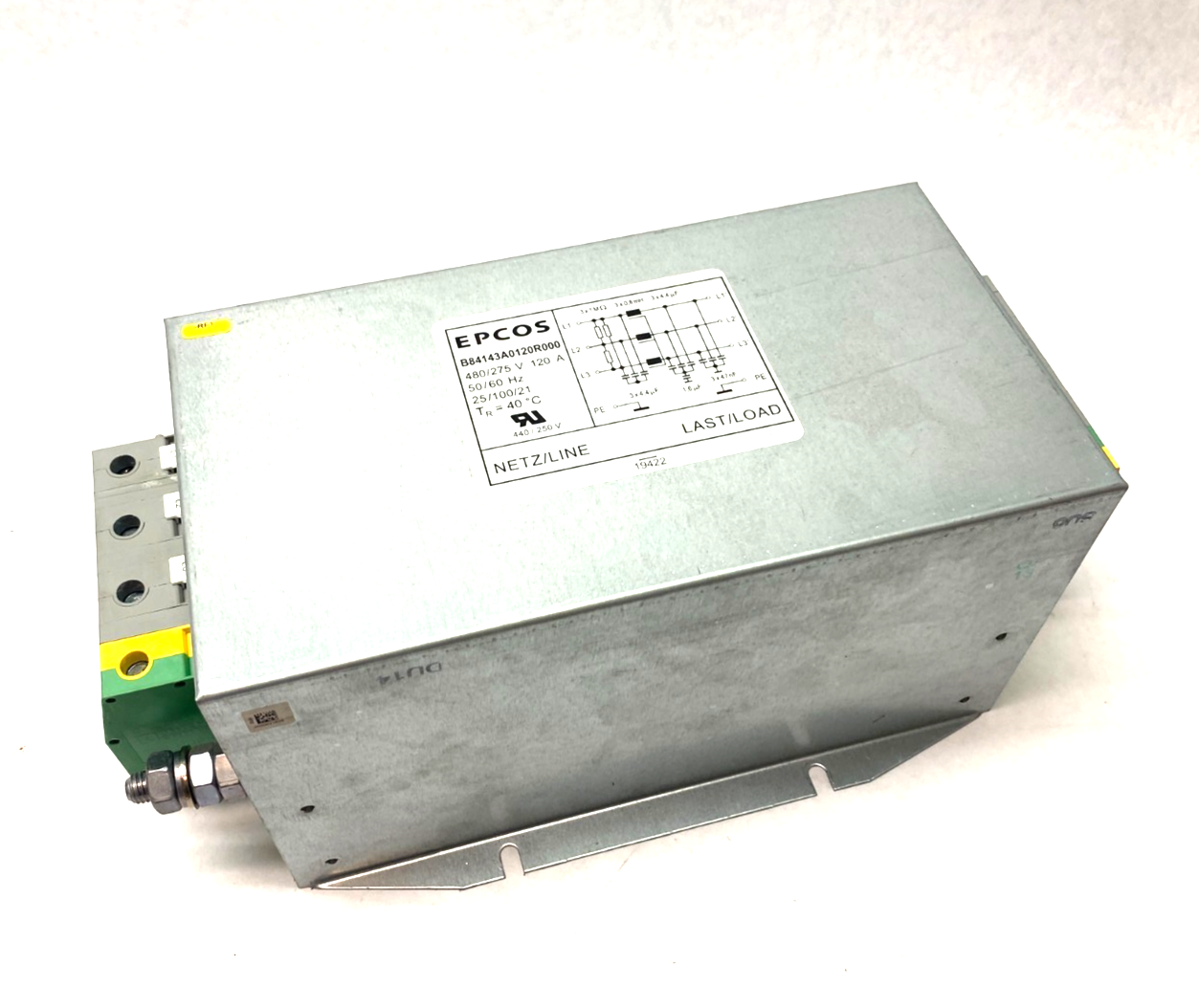 Epcos B84143A0120R000 Power Line Filter 3-Phase 120A 480/275V - Used - Maverick Industrial Sales