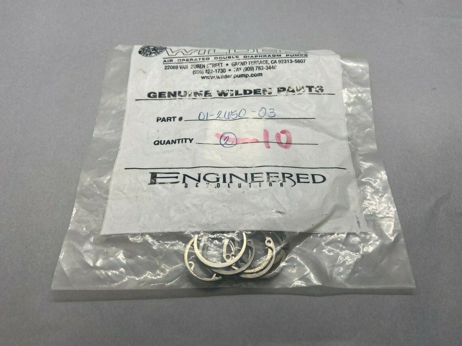 Wilden 01-26502-03 Snap Ring Stainless Steel LOT OF 10 - Maverick Industrial Sales