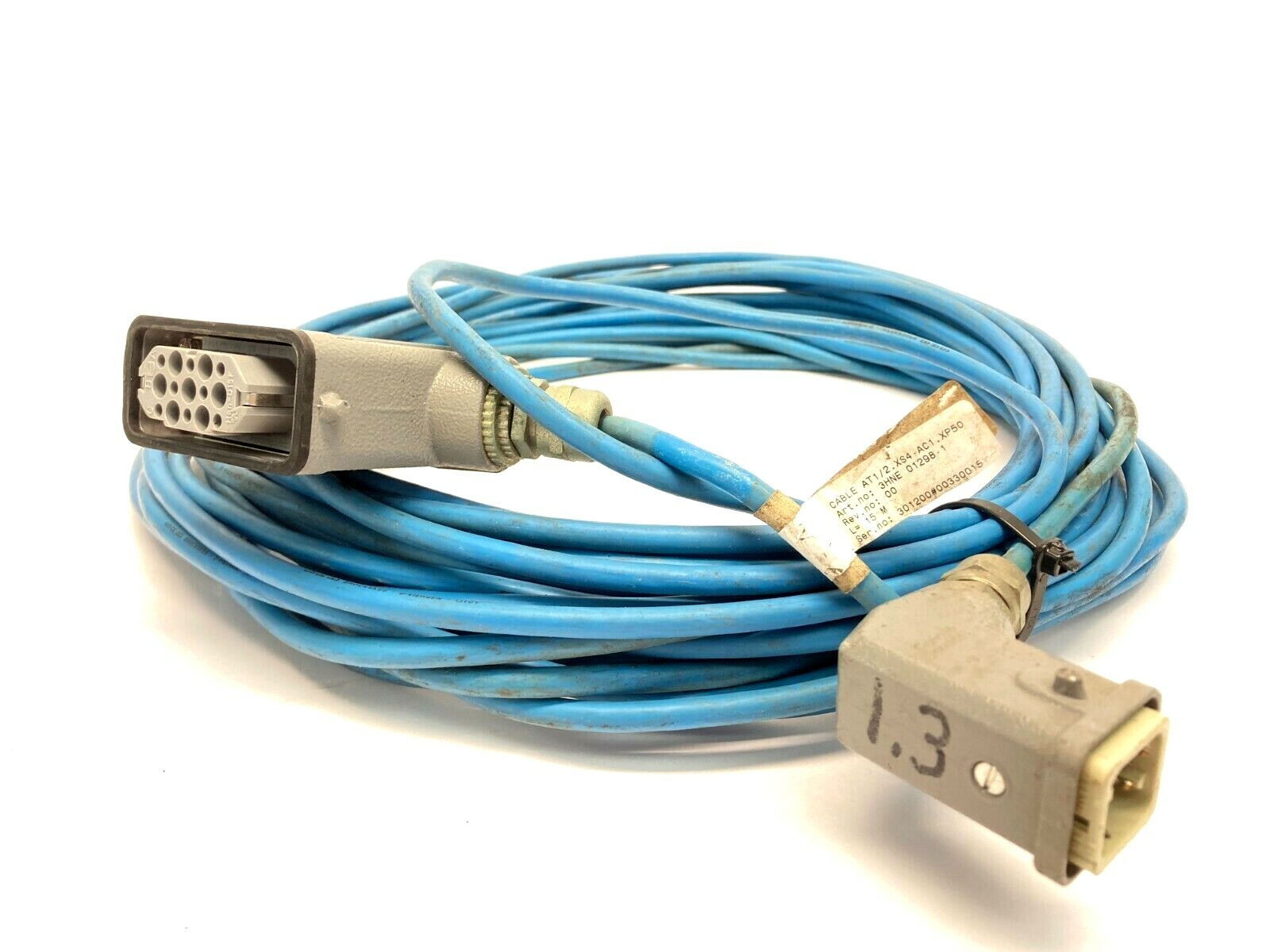 ABB 3HNE 01298-1 AT1/2.XS4-AC1.XP50 Cordset 15m - Maverick Industrial Sales