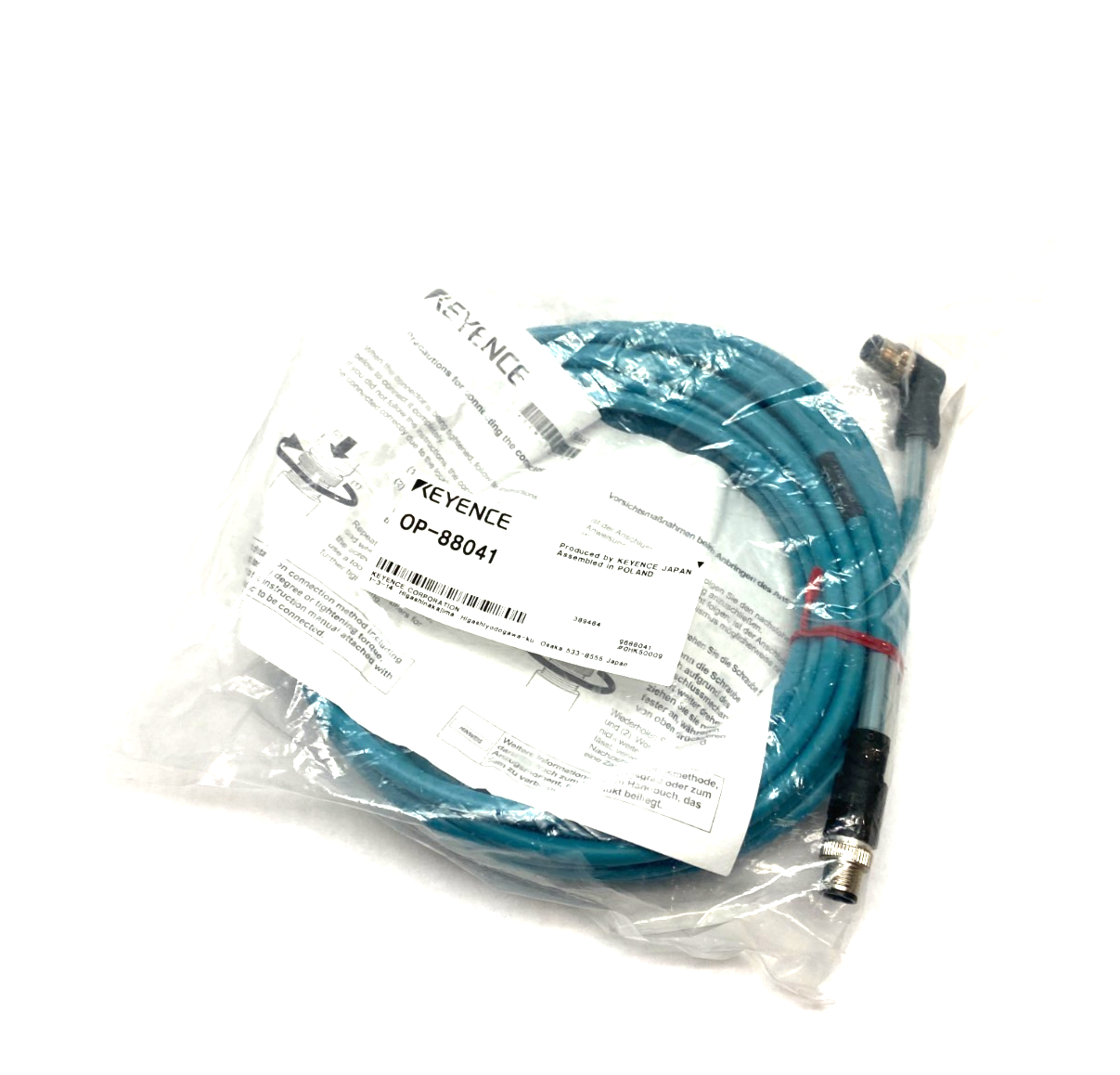 OP-88041 | Keyence Right Angle Monitor Cable, NFPA79 compliant, 10m - New - Maverick Industrial Sales