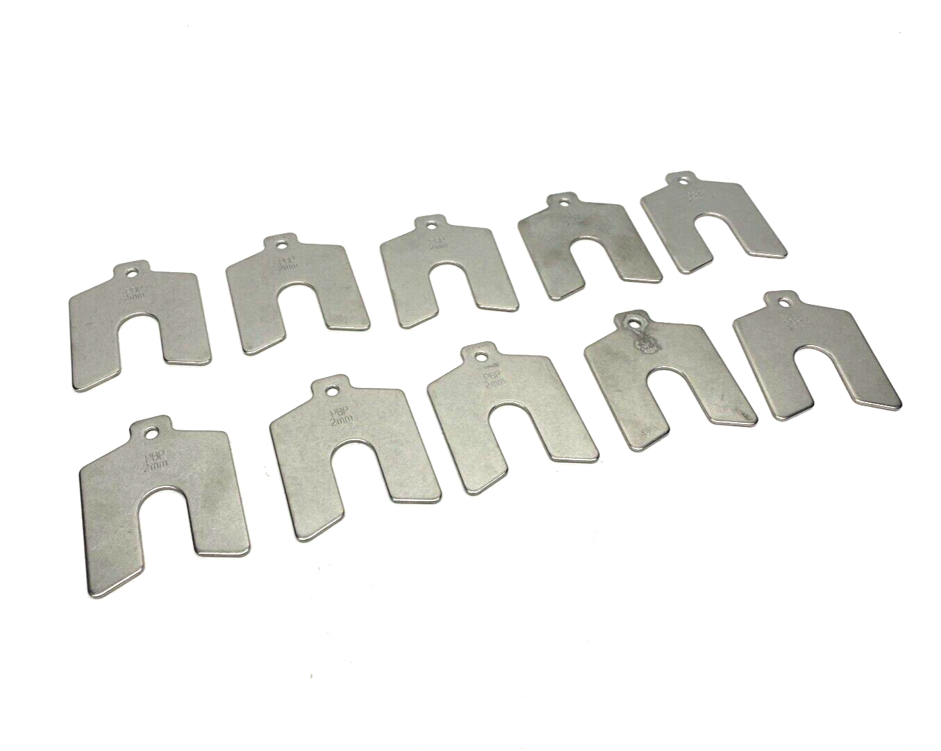 PBP 81250 Stainless Steel Slotted Shim 2mm Thick 50mm x 50mm 16mm Slot, 10-PACK - Maverick Industrial Sales