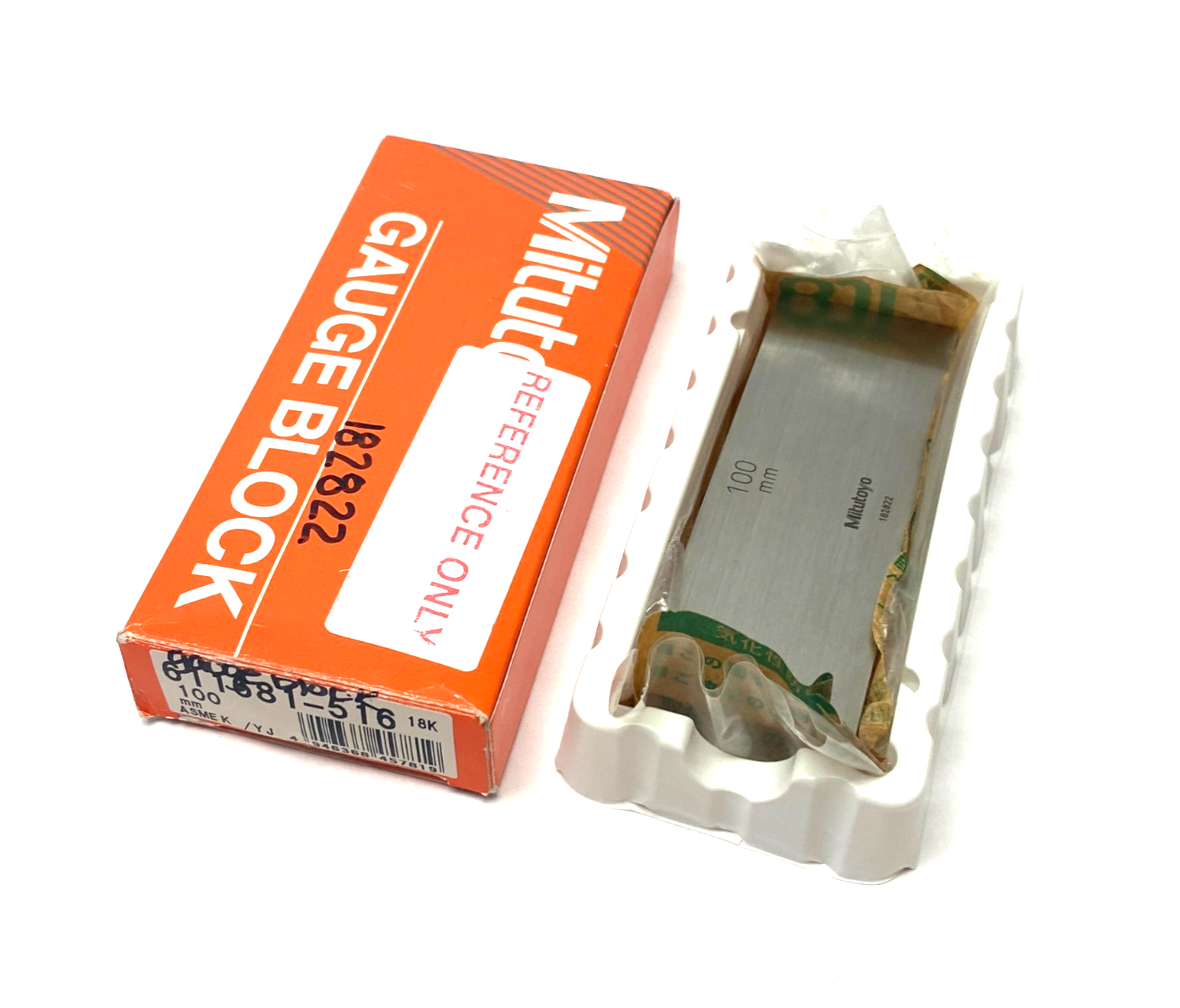 611681-516 | Mitutoyo Rectangular Gage Block 100mm ASMEK/YJ - New Other - Maverick Industrial Sales