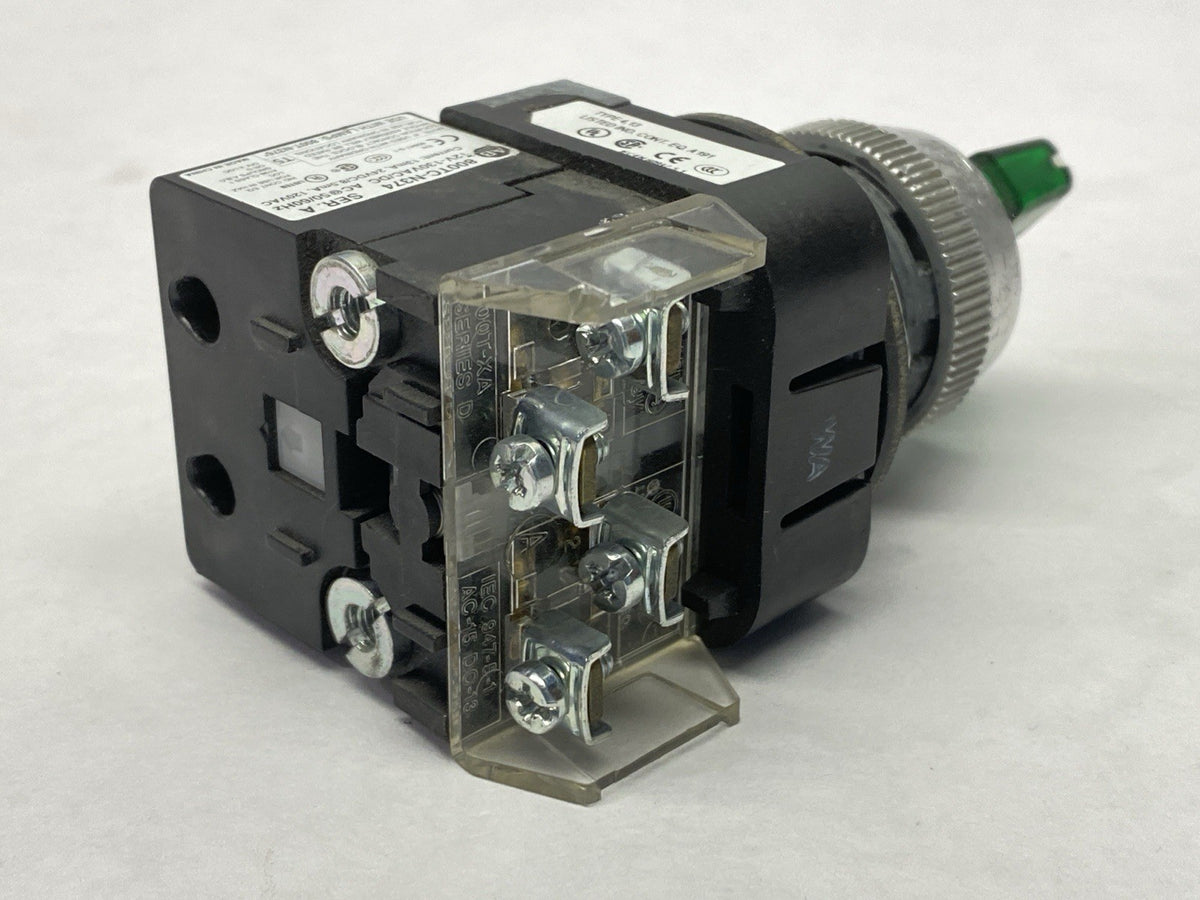 800T-2JGH5KB7AX | Allen Bradley Ser V Selector Switch 30mm Green 12-130V 0.204W - Used - Maverick Industrial Sales