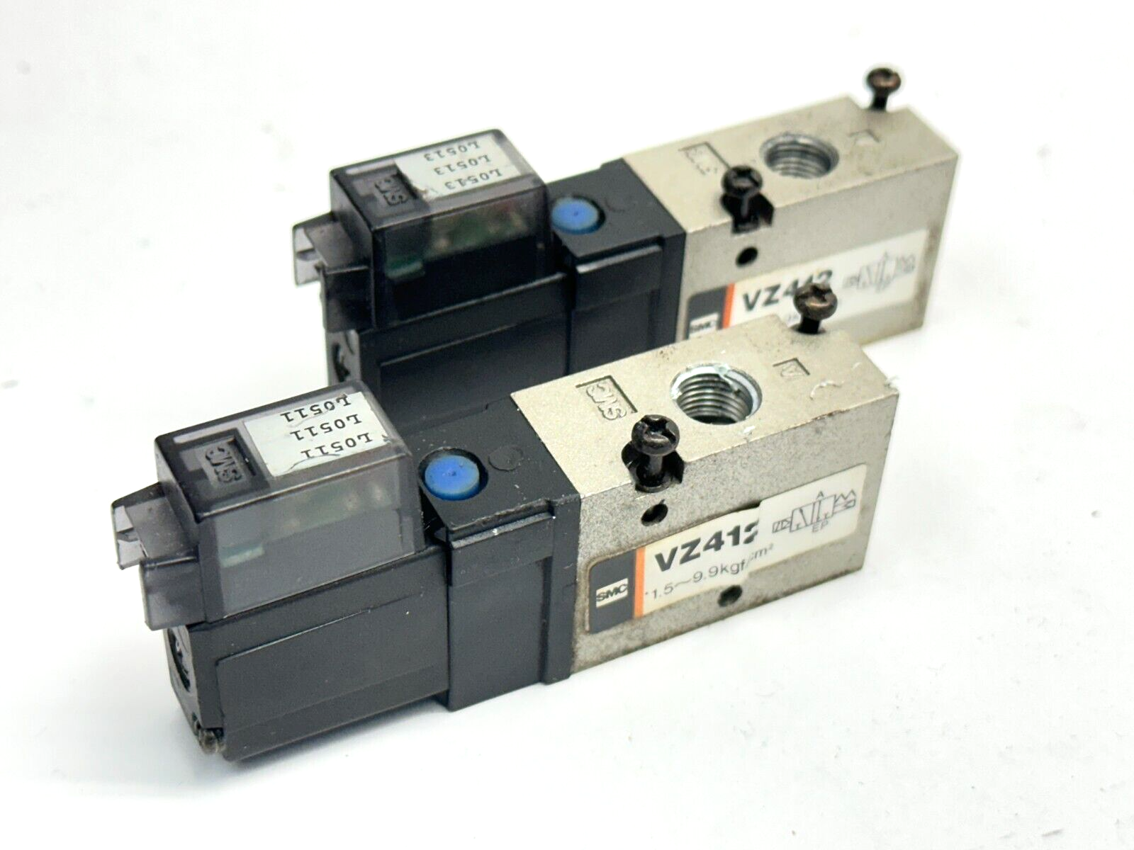 VZ412 | SMC 3-Port Pneumatic Body Ported Solenoid Valve w/ 24VDC Coil LOT OF 2 - Used - Maverick Industrial Sales