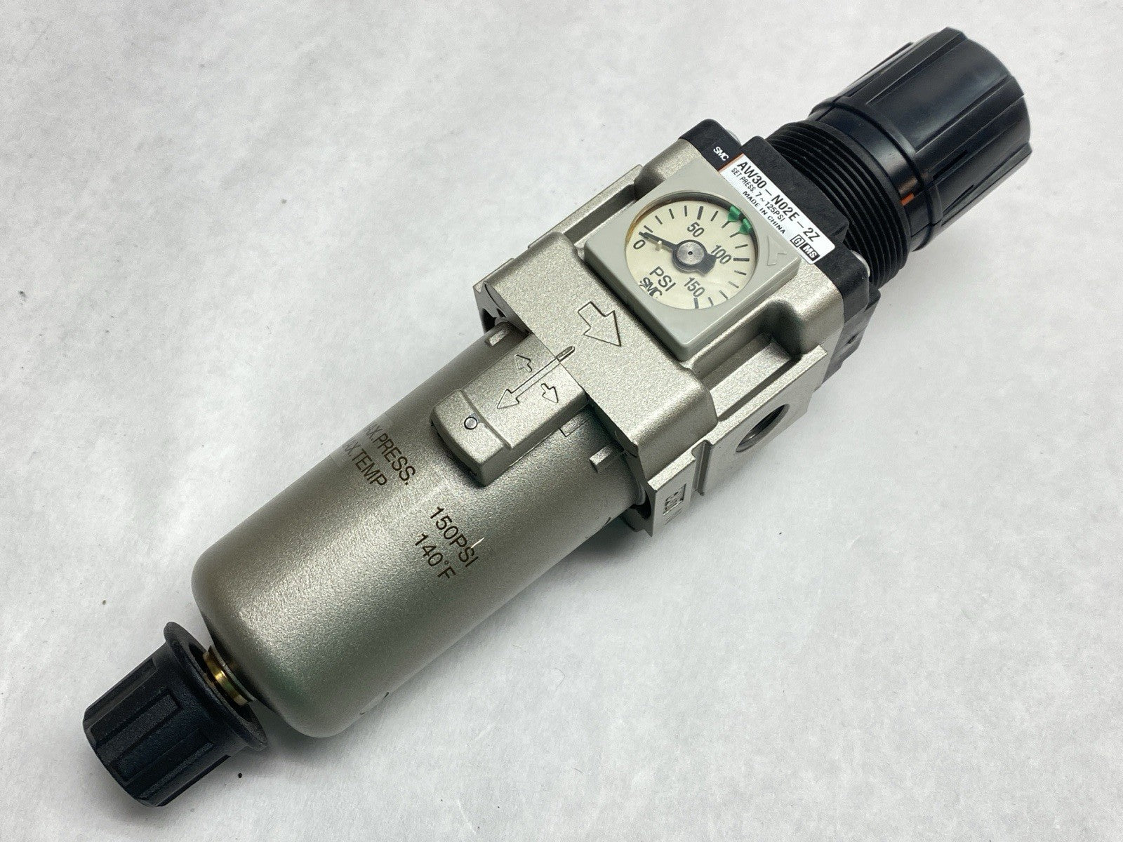 SMC AW30-N02E-2Z Pneumatic Filter Regulator 1/4" NPT - Maverick Industrial Sales