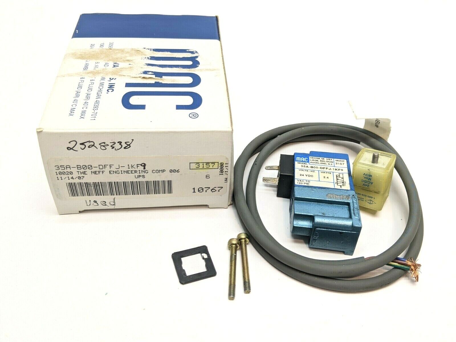 35A-B00-DFFJ-1KF9 | MAC Valves Solenoid Valve - Used - Maverick Industrial Sales