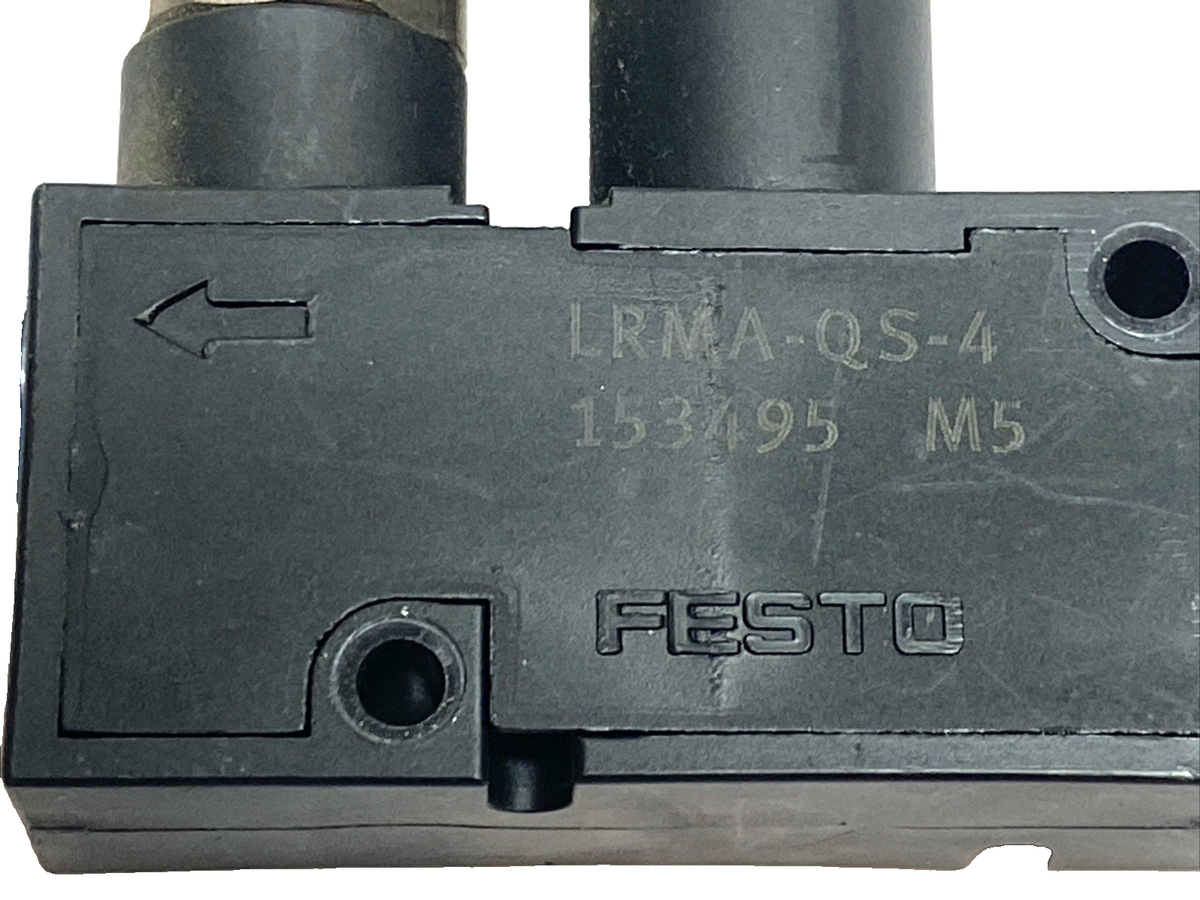 LRMA-QS-4 | Festo Mini Pressure Regulator 1-8 Bar Gauge 153495 LOT OF 2- Used - Maverick Industrial Sales