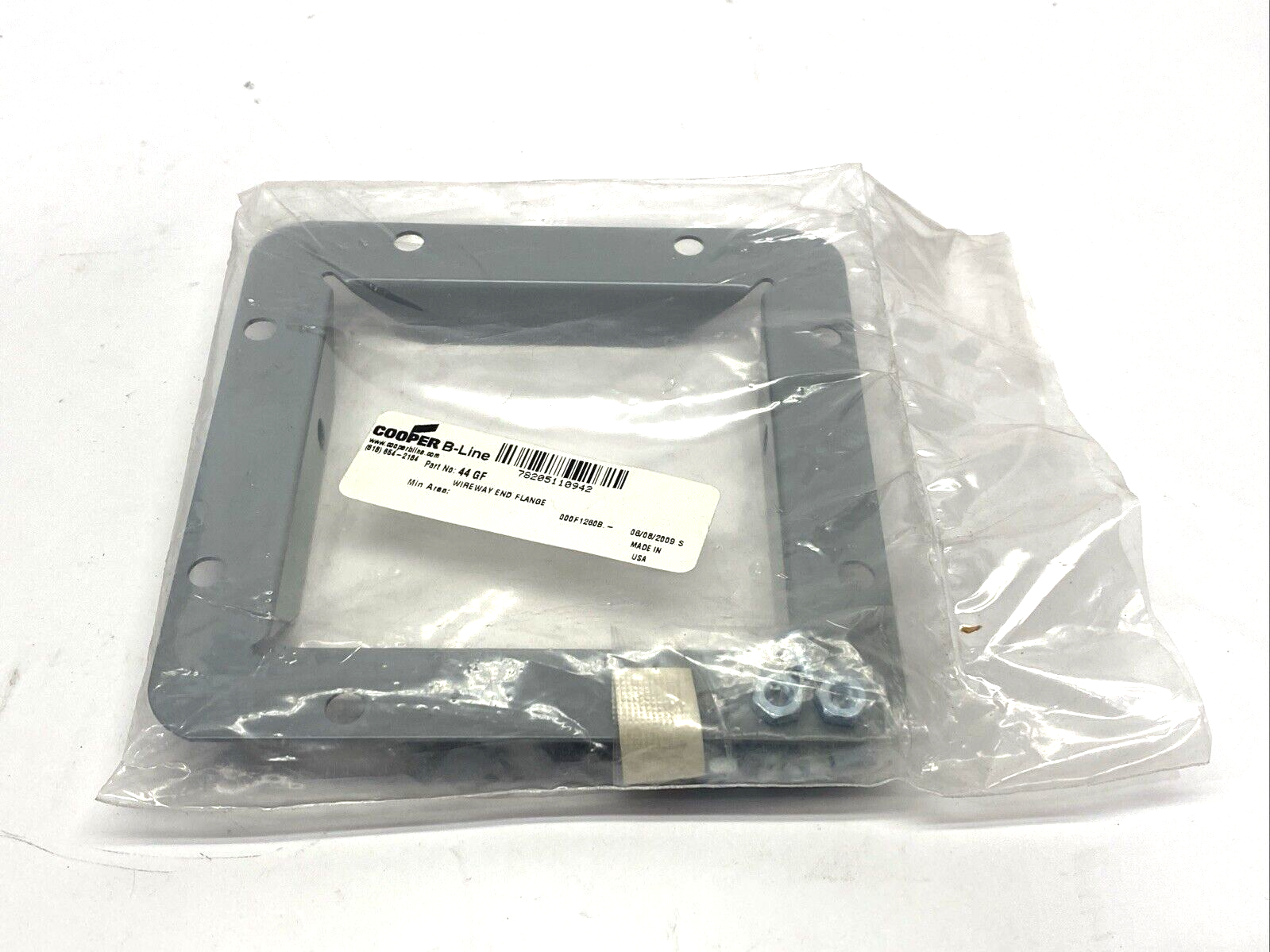 Cooper B-Line 44 GF Wireway End Flange 4" x 4" Gray - New - Maverick Industrial Sales