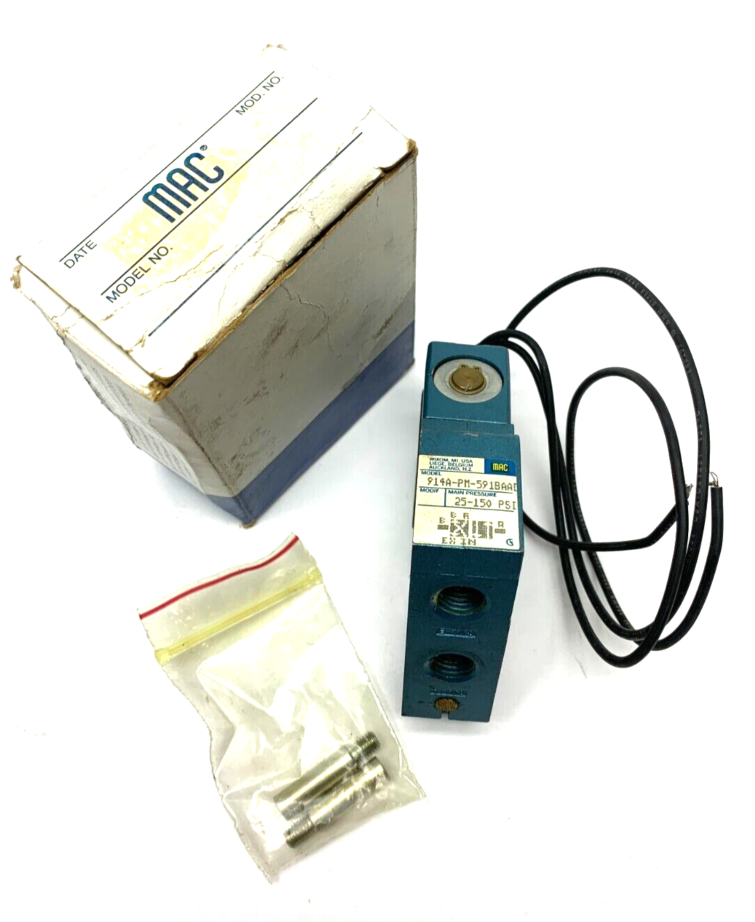 914A-PM-591BAAD | MAC Valves Solenoid Valve 25-150PSI - New Other - Maverick Industrial Sales