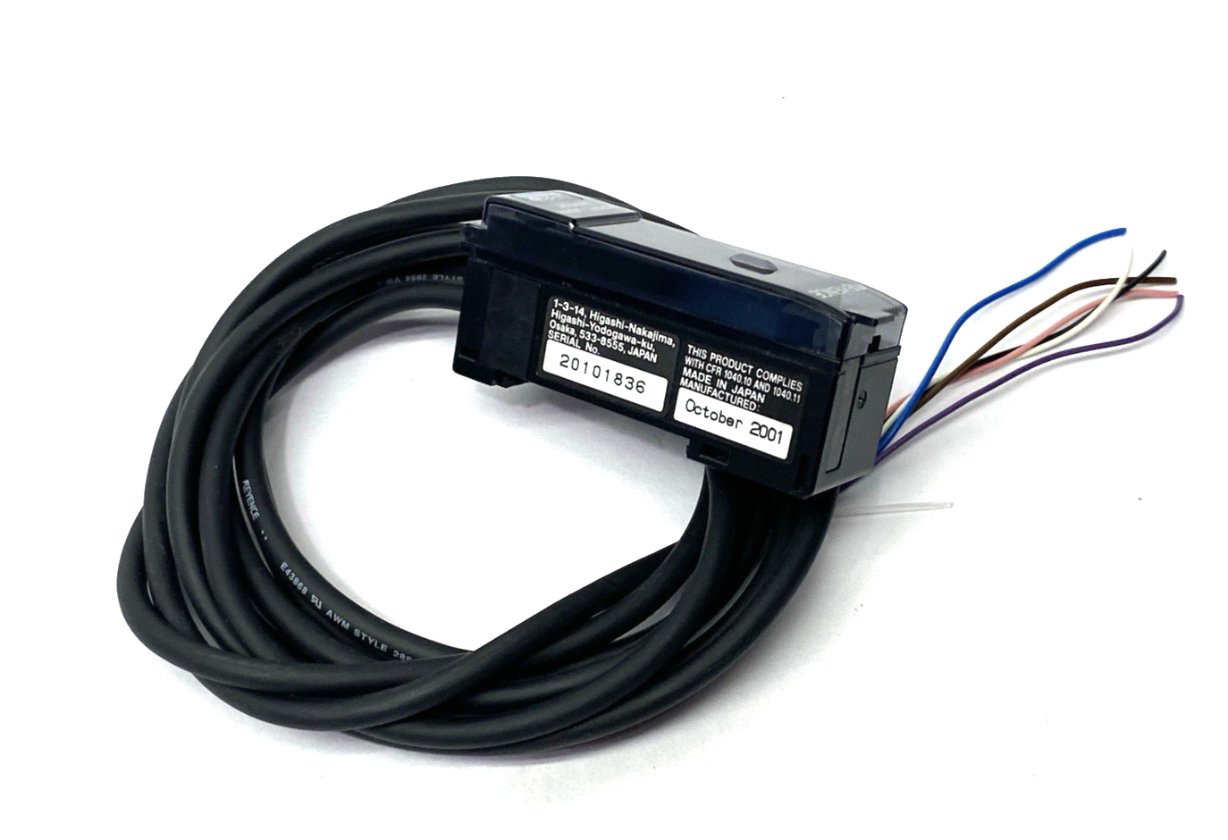 Keyence LV-21AP Amplifier Main Unit, PNP open-collector x 2 channels - Maverick Industrial Sales