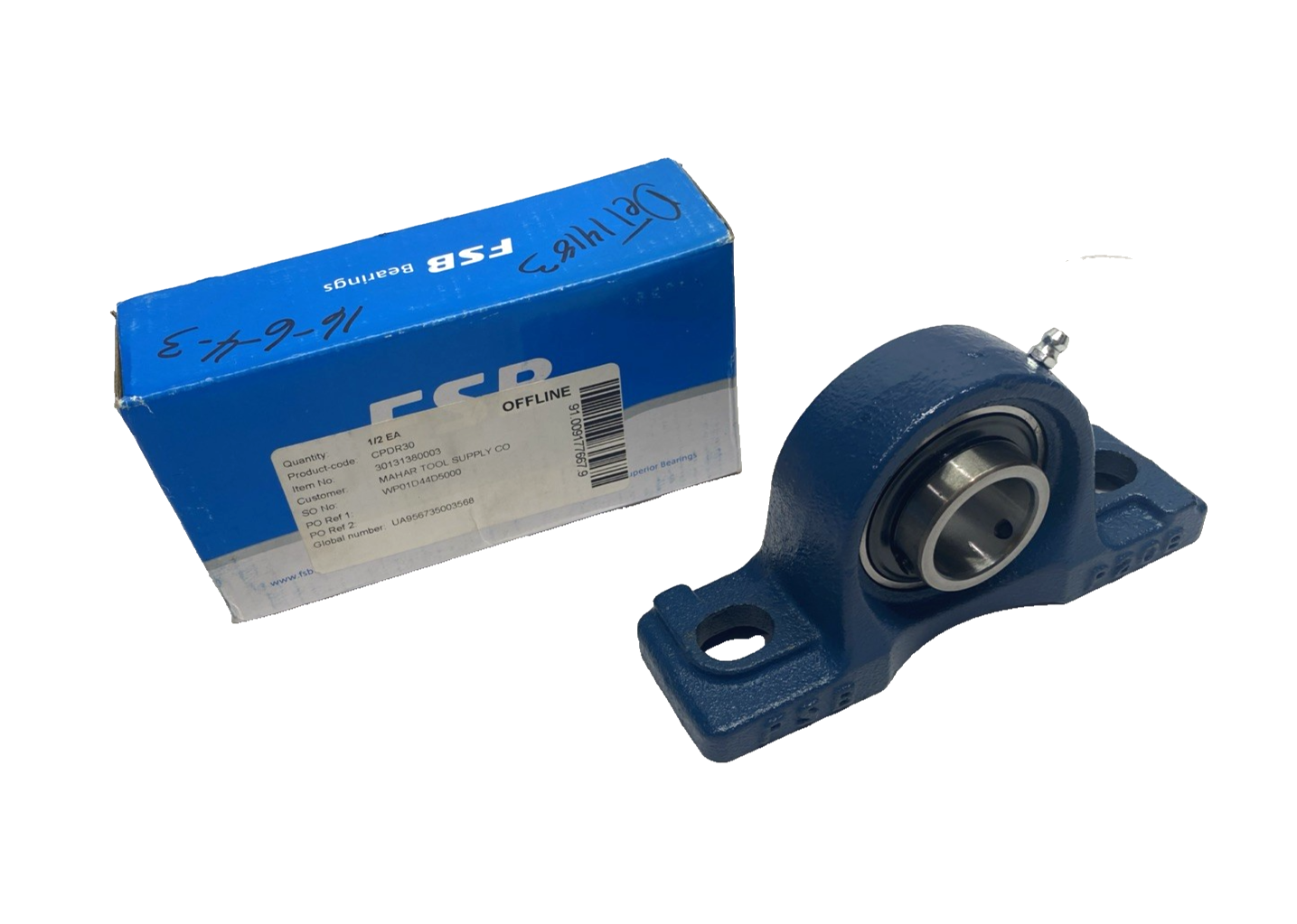 FSB Bearing UCP206 Pillow Block Bearing 30mm Shaft Bore 42.9mm Mounting Height - Maverick Industrial Sales