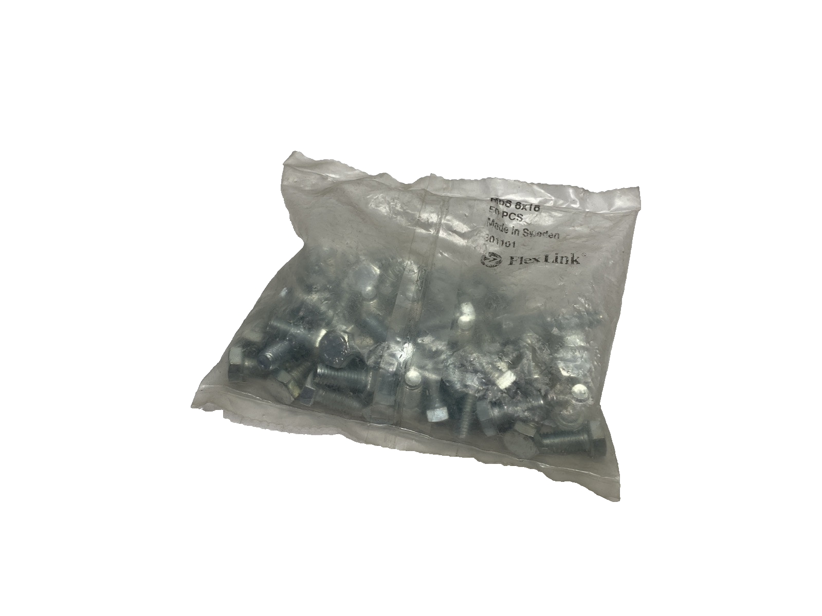 301101,M6S 8X18 | Flexlink M6S 8X18 Hex Screw St 8.8 301101 50-PACK - New - Maverick Industrial Sales