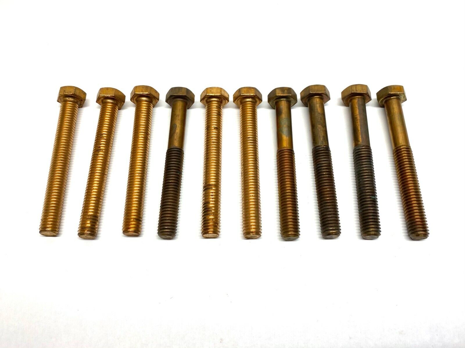 Hex Head Machine Bolt Bronze Silicon 1/2"-13 UNC x 4" LOT OF 10 - Maverick Industrial Sales